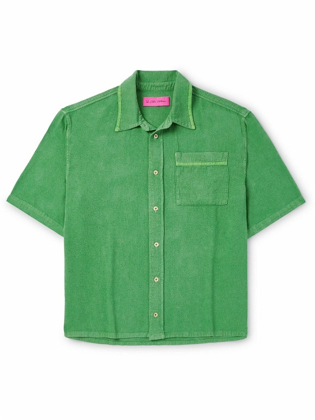 Photo: The Elder Statesman - Jupiter Cotton and Silk-Blend Twill Shirt - Green