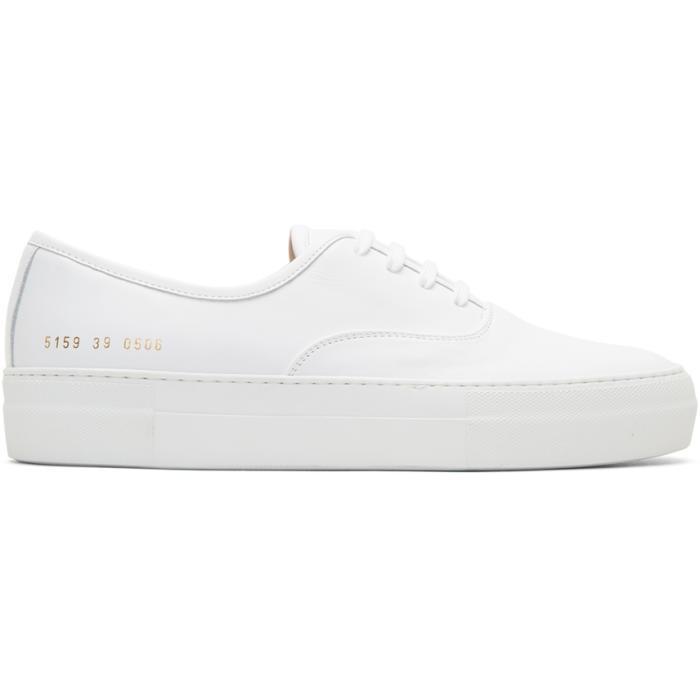 Photo: Common Projects White Tournament Four Hole Sneakers