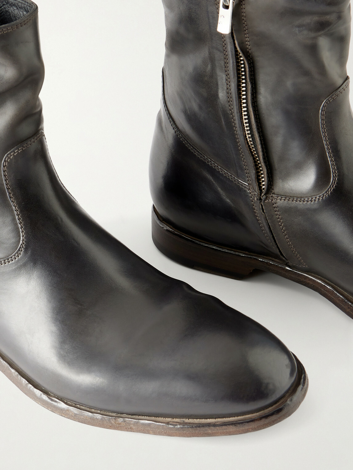 Officine Creative - Leather Biker Boots - Black