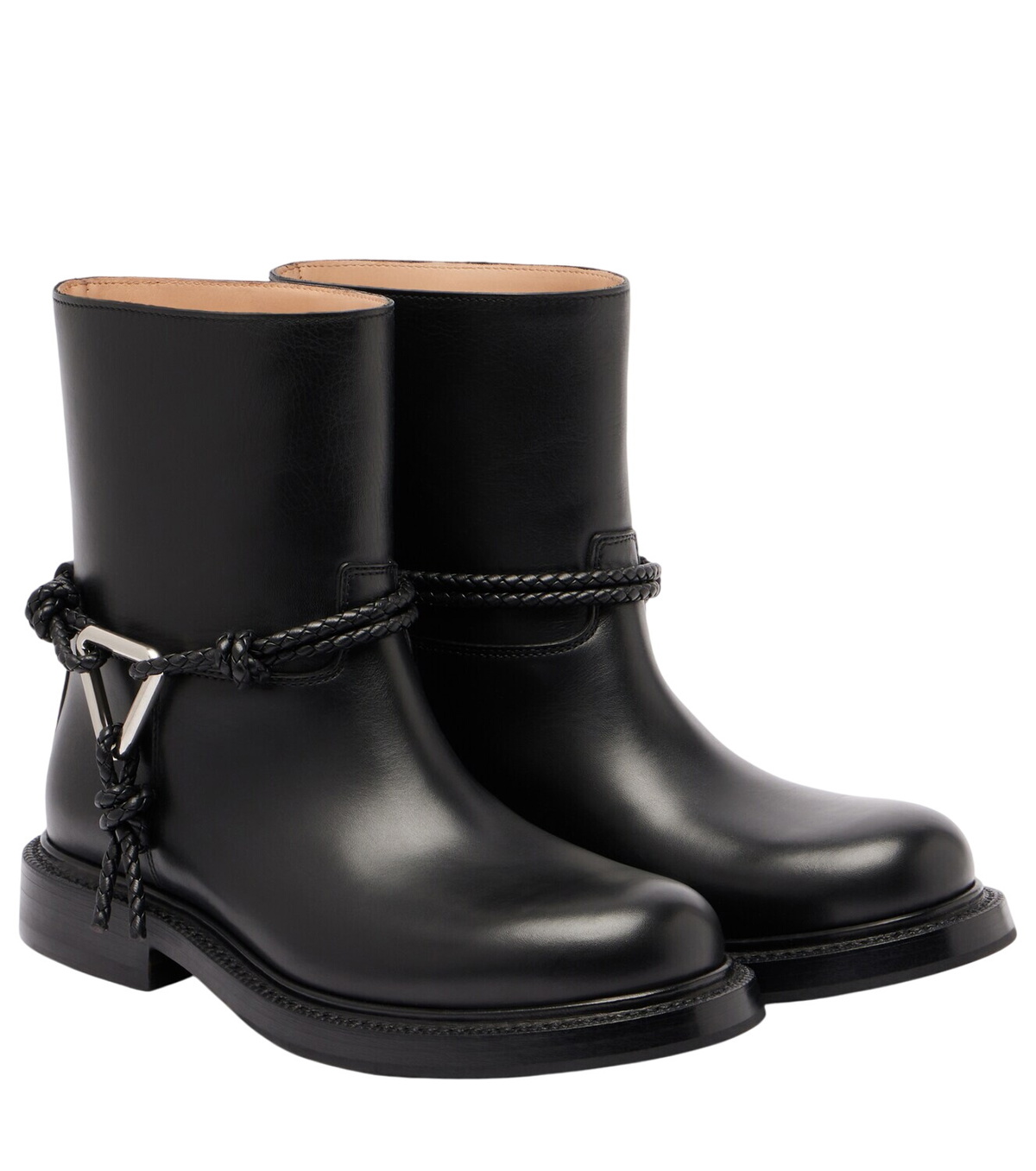 Bottega Veneta Black Shearling Puddle Boots Bottega Veneta