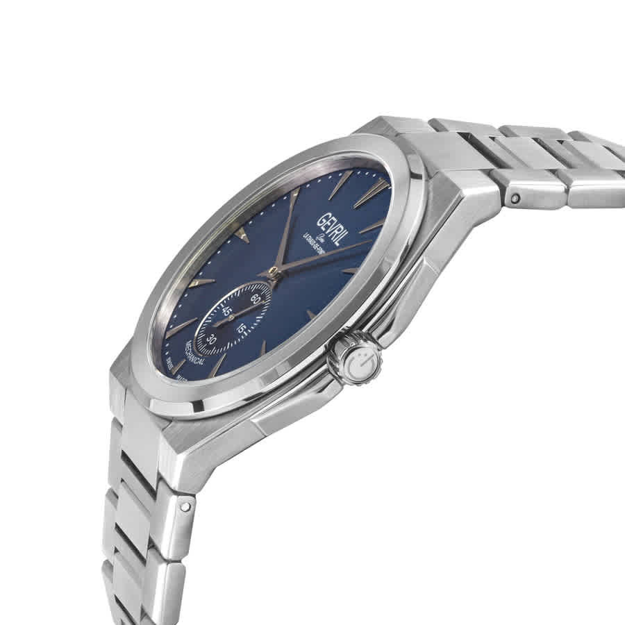 Gevril Montauk Hand Wind Blue Dial Mens Watch 49911B