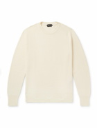TOM FORD - Knitted Wool and Silk-Blend Sweater - Neutrals