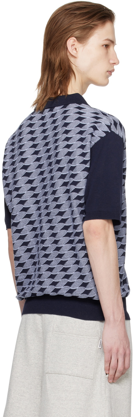 AFTER PRAY Navy Knotted Polo