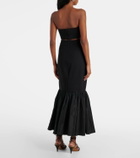 Staud Hawthorne taffeta-trimmed ponte maxi skirt