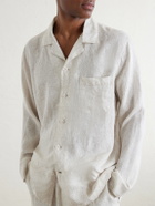 Derek Rose - Milan 31 Printed Linen Pyjama Set - Neutrals