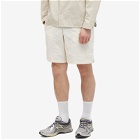 Dime Men's Wave Quilted Shorts in Light Gray