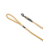 HAY Braided Dog Leash in Off-White/Ochre 