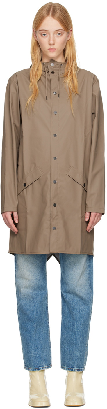 Long Woolen Taupe Coat
