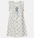 Dôen Nessie floral striped cotton shirt dress