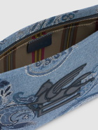 ETRO Medium Fiore Denim Jacquard Pouch