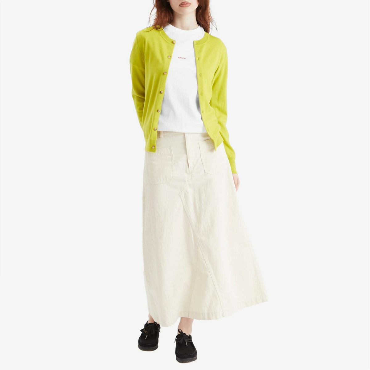 Beams Boy Women's Crew T-Shirt in Off White