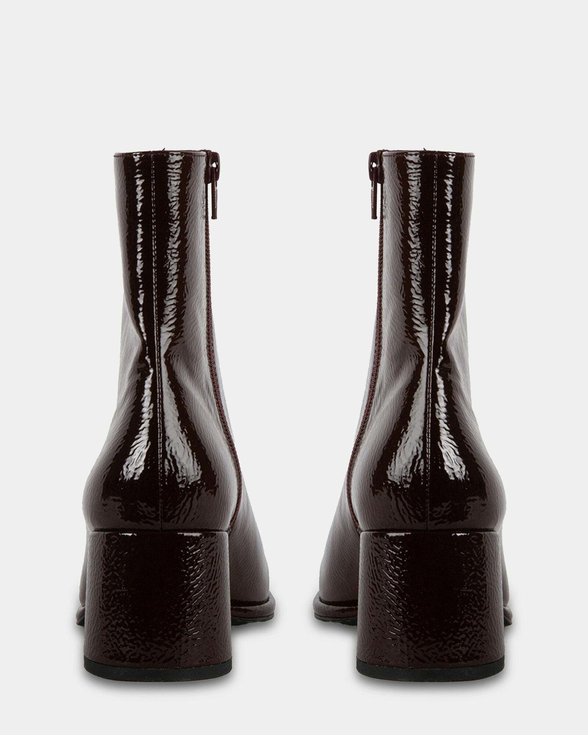 Steve Madden Jive Booties in Burgundy Patent