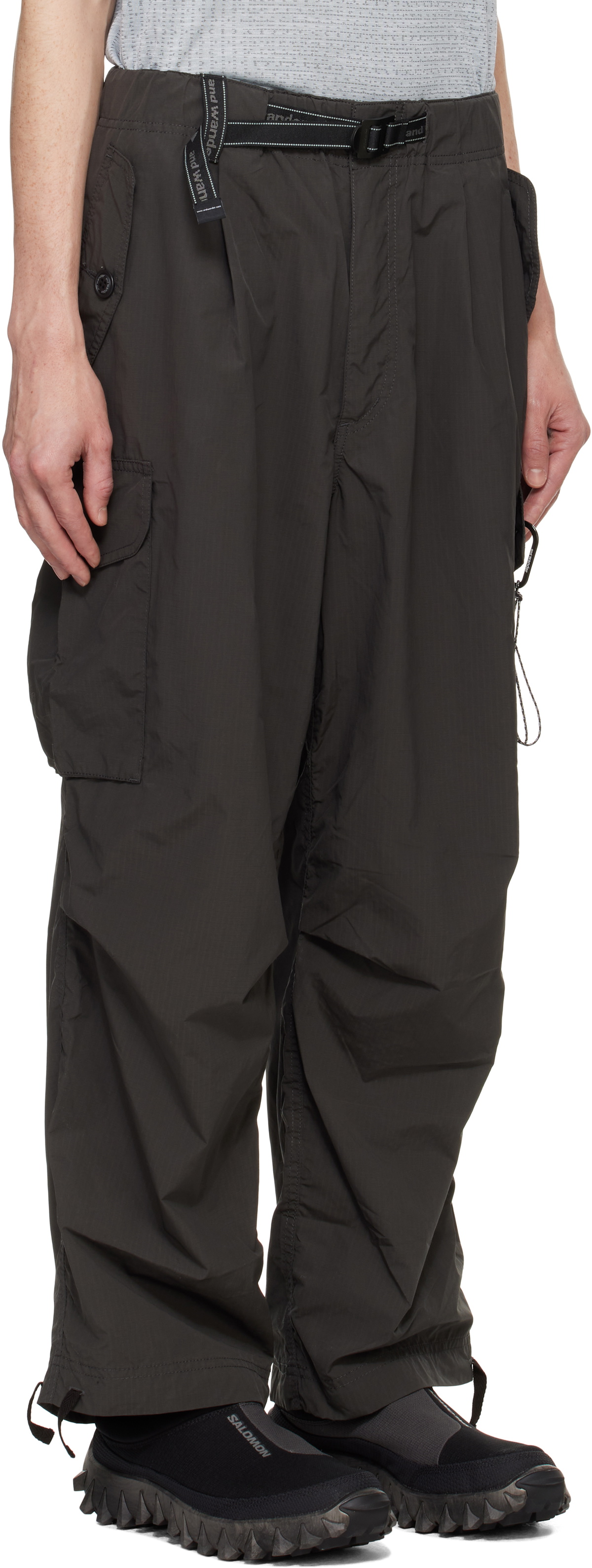 ★and wander★ oversized cargo pants L And Wander – Oversized Cargo Pants Black