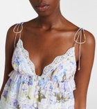 Zimmermann Solstice Tiered floral cotton midi dress