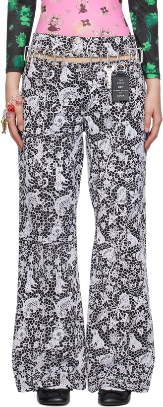 Photo: Chopova Lowena Black & White Bump Carabiner Jeans