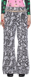 Chopova Lowena Black & White Bump Carabiner Jeans