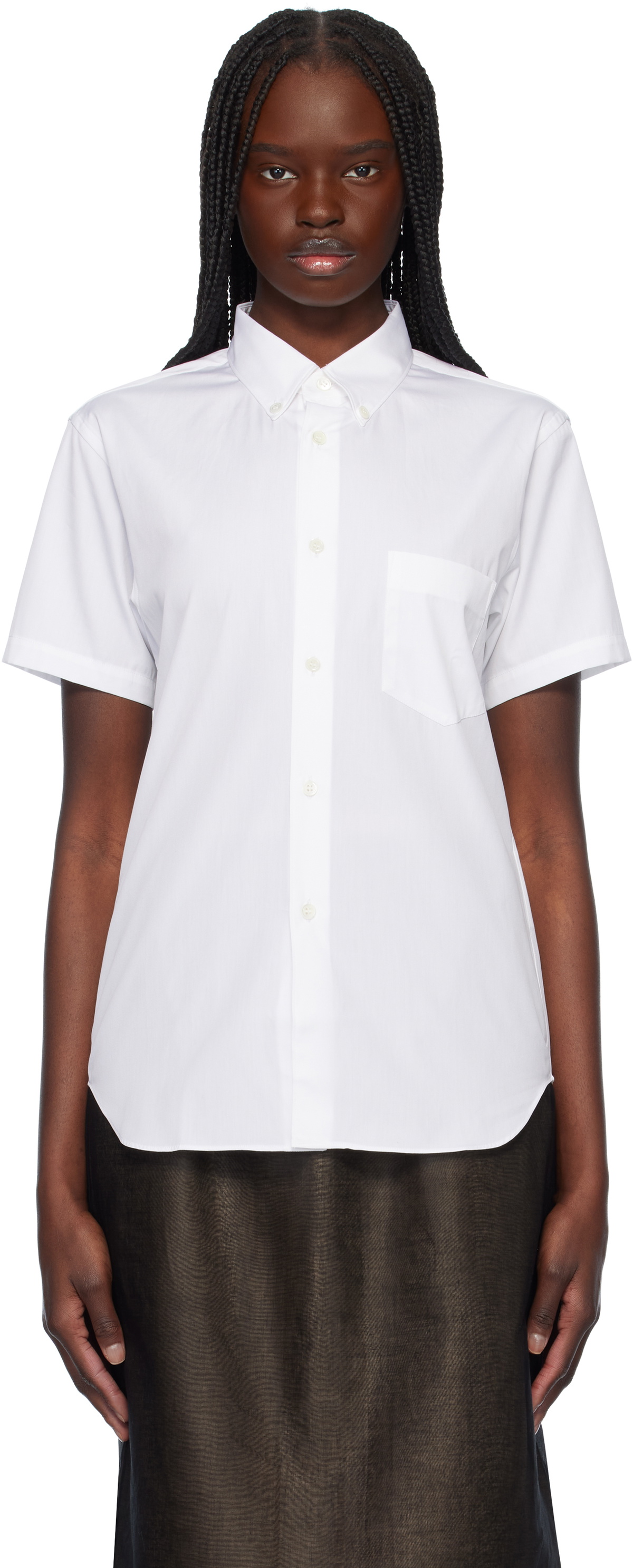 Comme des Garçons Shirt White Cotton Poplin Plain Shirt