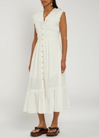 Free People Desert Dazed Seersucker Midi Dress Ivory