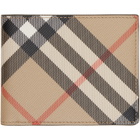 Burberry Beige Check Slim Bifold Wallet