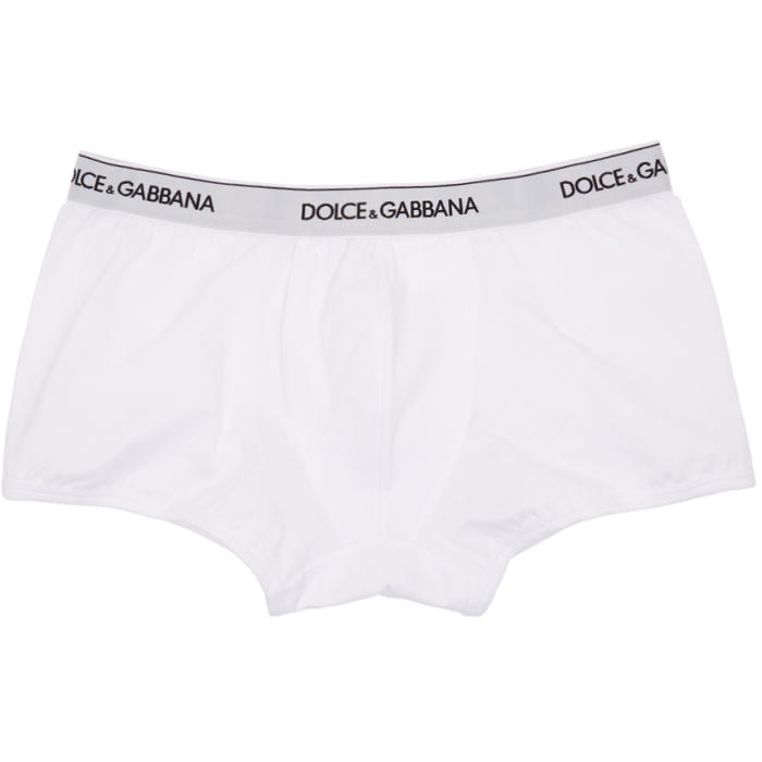 Photo: Dolce and Gabbana Two-Pack White Boxer Briefs 