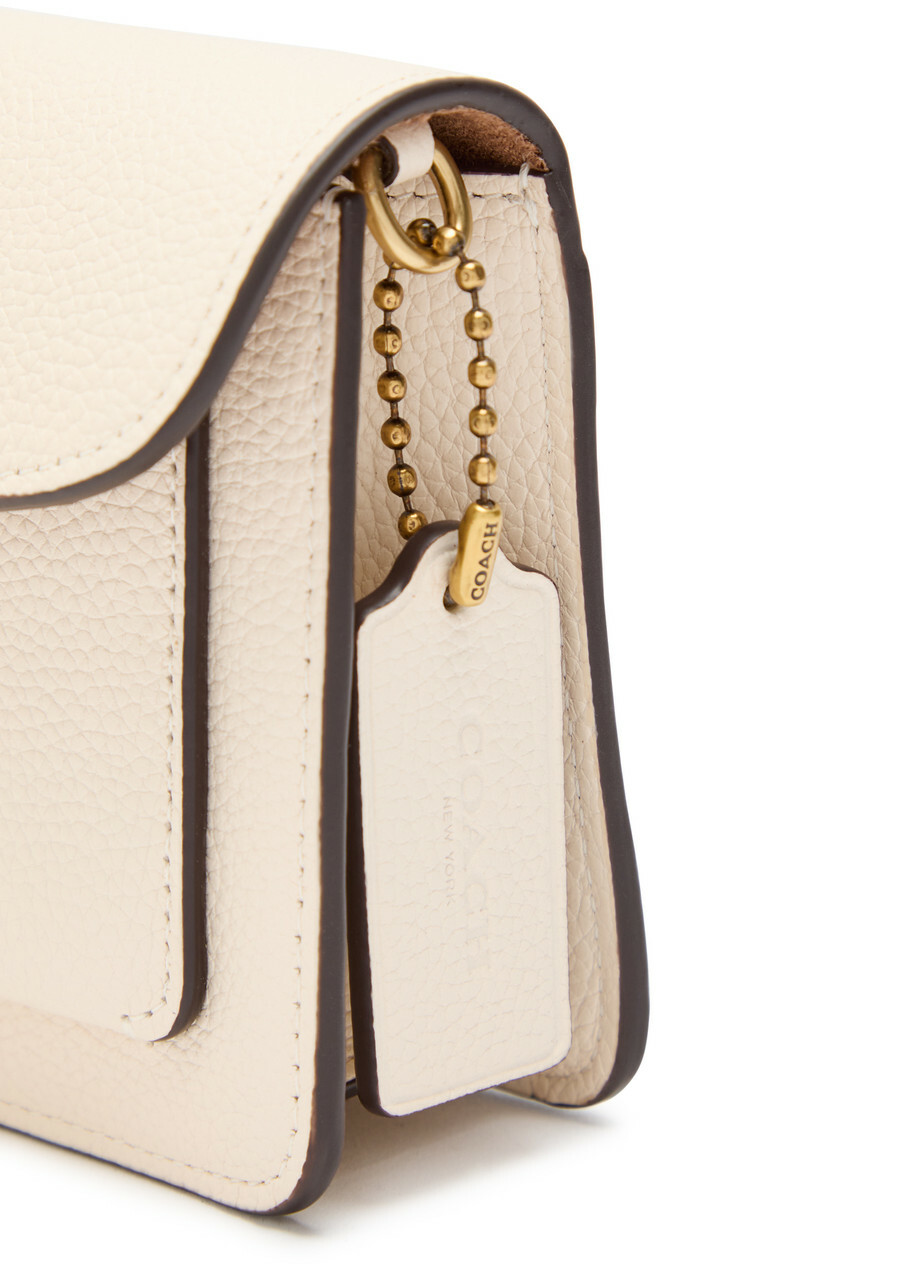 Coach Tabby Pebbled Leather Clutch - Ivory - One Size