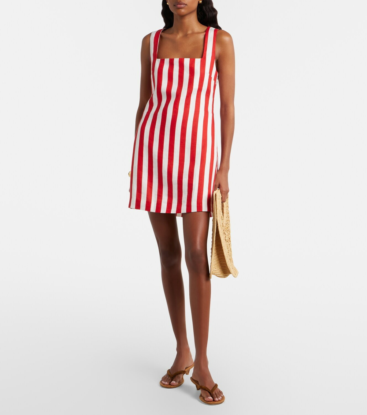 Posse Alice striped linen minidress