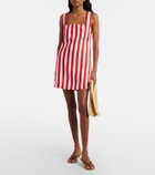 Posse Alice striped linen minidress