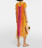 Anna Kosturova Striped crochet maxi dress