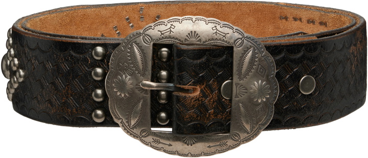 Photo: RRL Black Studded Leather Belt