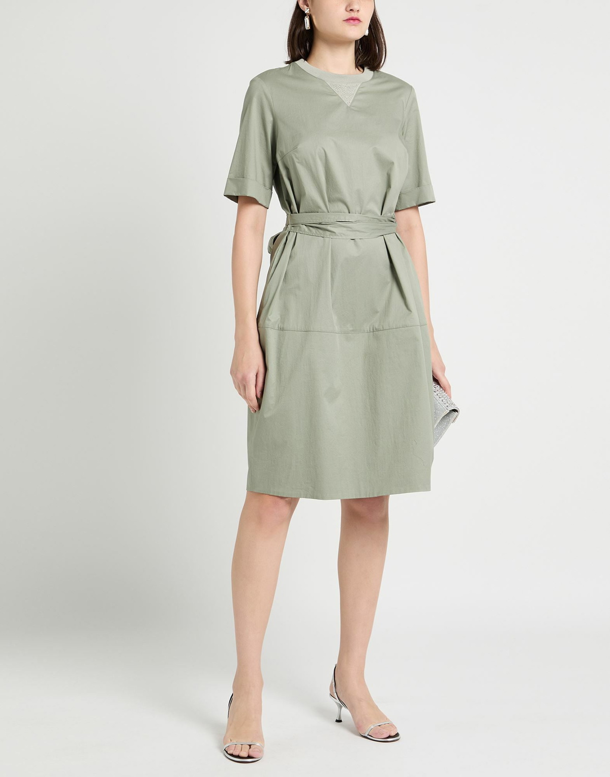 Peserico Womens Midi dress in Sage green