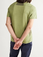 ARC'TERYX - Cormac Comp Panelled Jersey and Mesh T-Shirt - Green