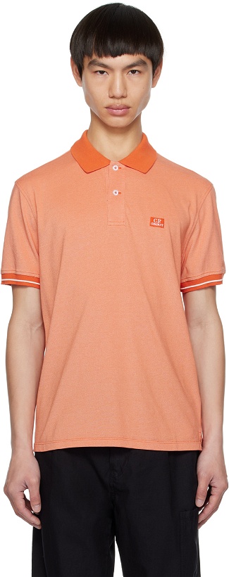 Photo: C.P. Company Orange Garment-Dyed Polo