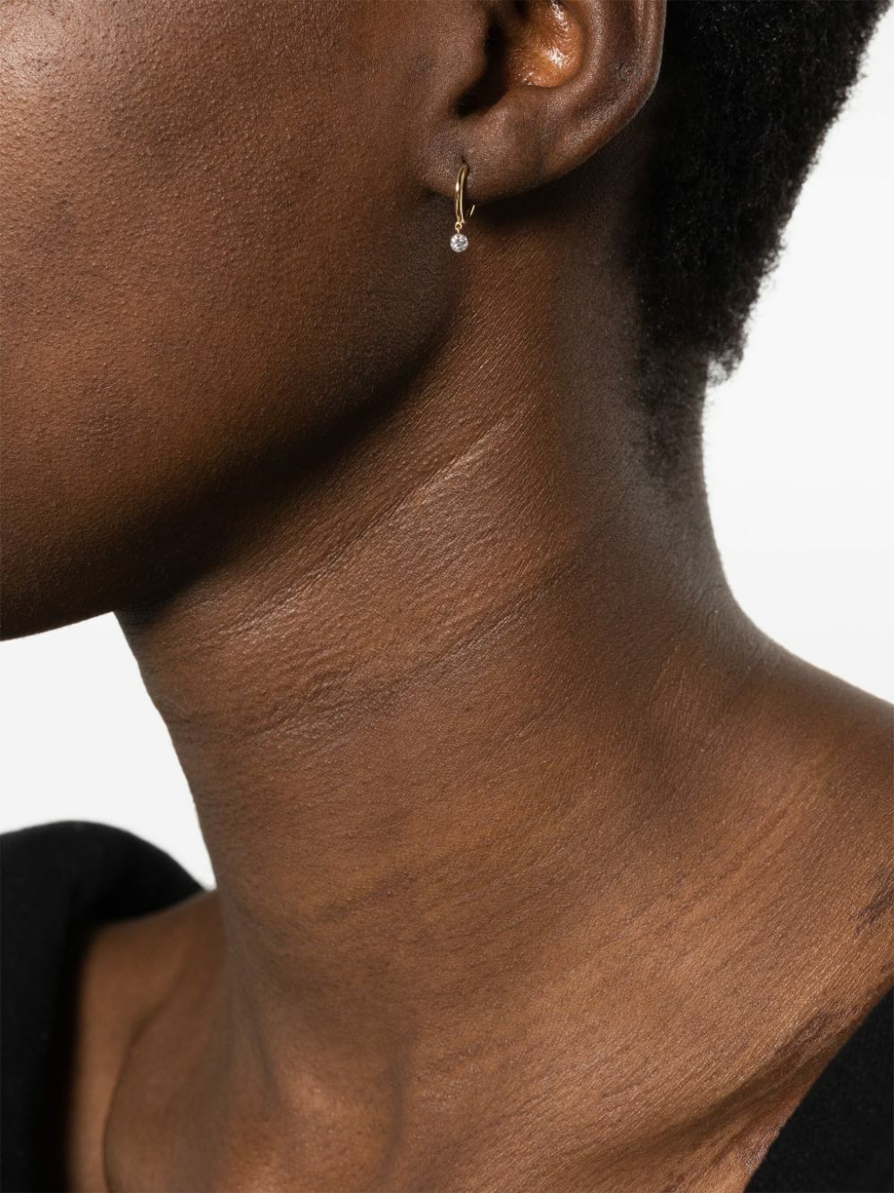 Persée 18K Yellow Gold Drop Hoop Earring