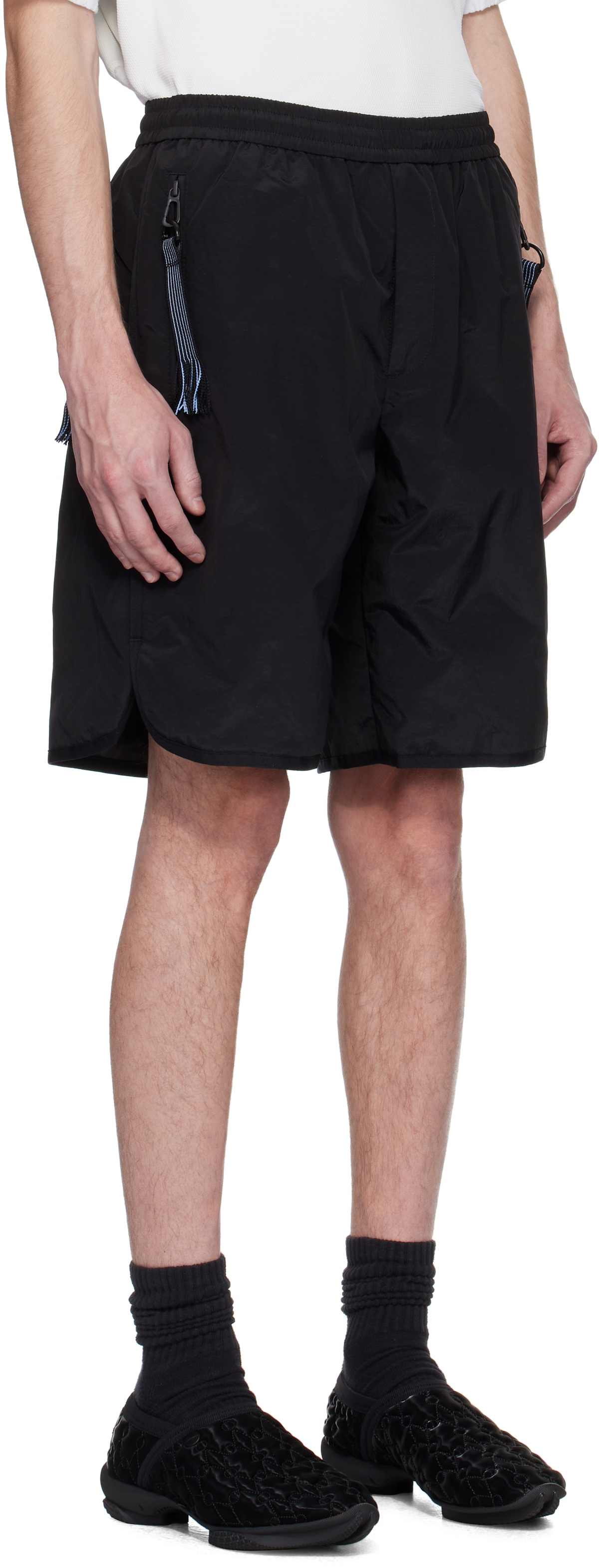 A. A. Spectrum Black Cyberen Down Shorts