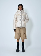 Moncler Grenoble Belted Down Jacket With Faux Fur Trim