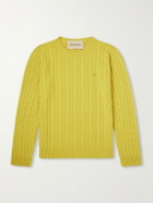 Valentino Garavani - VLogo-Embellished Cashmere Sweater - Yellow