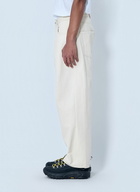Metalwood Wide-Leg Denim Trousers