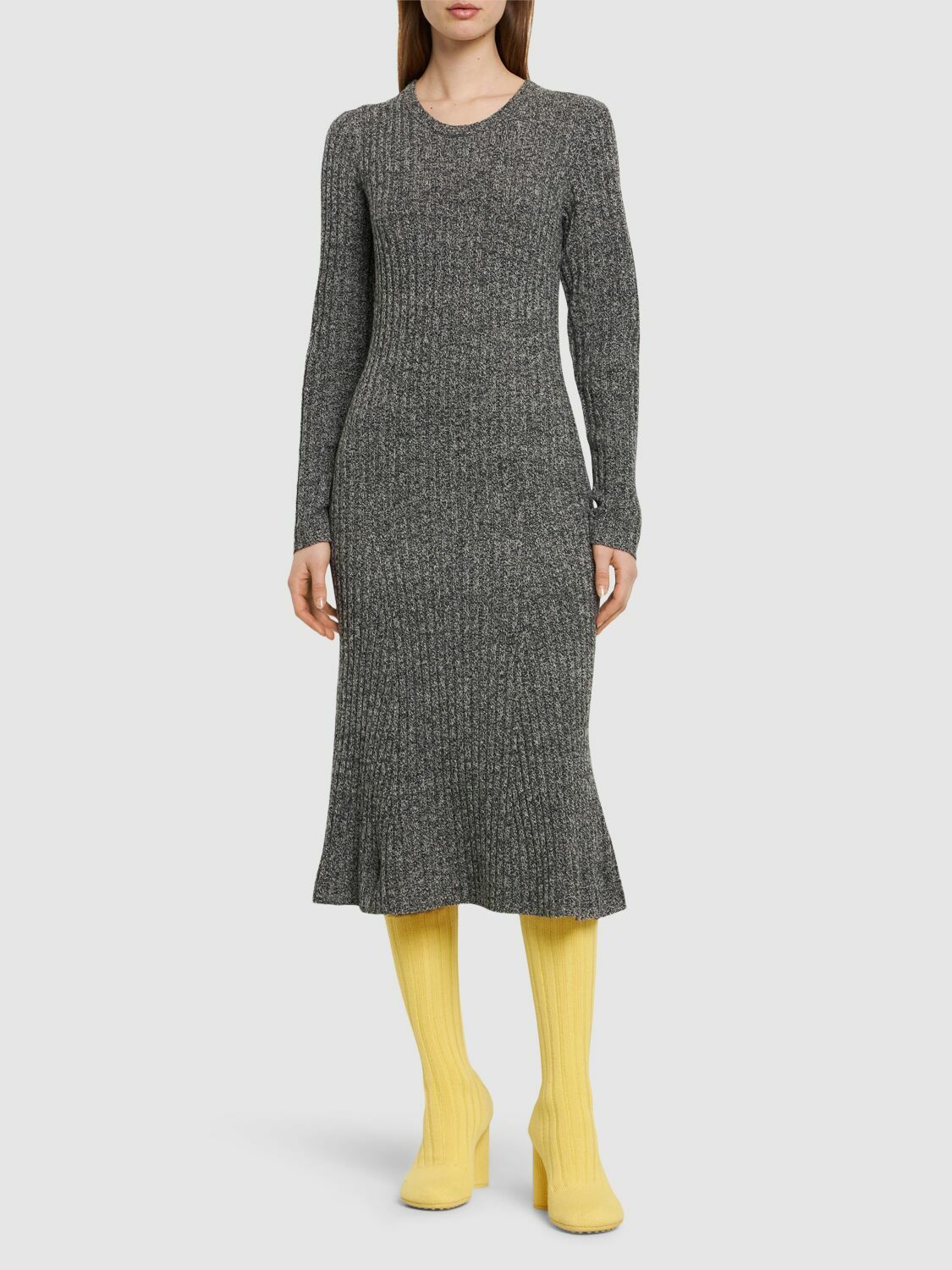 DESIGNERS REMIX Carmen Ribbed Wool Midi Dress