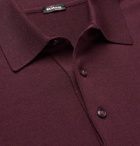Kiton - Cashmere and Silk-Blend Polo Shirt - Burgundy