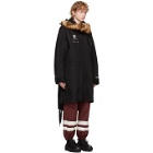 Undercover Black Fur Lined Throne of Blood Parka