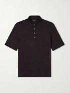 Zegna - Oasi Linen Polo Shirt - Brown