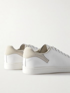 Raf Simons - Orion Suede-Trimmed Leather Senakers - White