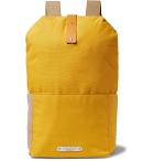 Brooks England - Dalston Leather-Trimmed Canvas Backpack - Yellow