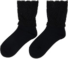 YOHJI YAMAMOTO Black Shorts Lace Socks