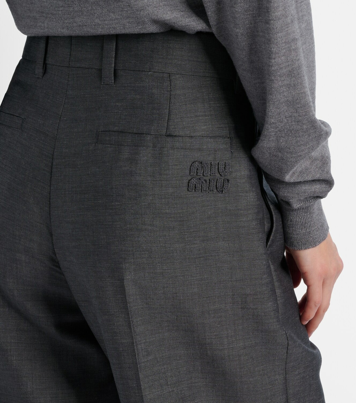 Miu Miu Mohair and wool wide-leg pants