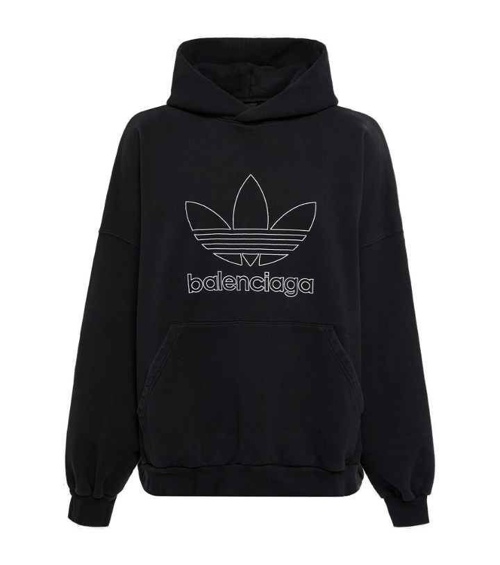Photo: Balenciaga - x Adidas logo cotton hoodie