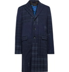 Etro - Slim-Fit Patchwork Wool Overcoat - Blue
