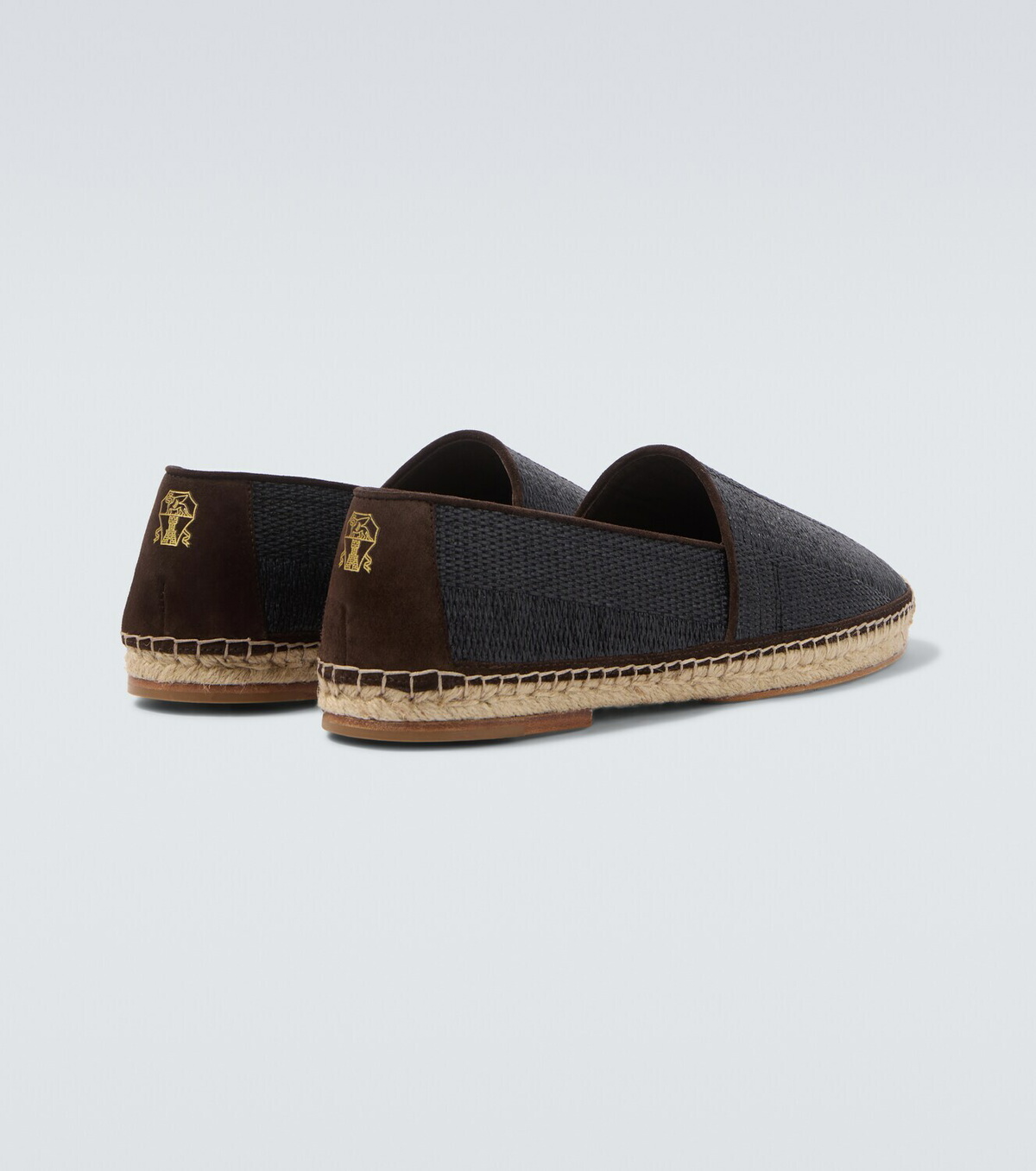 Brunello Cucinelli Suede-trimmed espadrilles