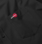 Balenciaga - Oversized Logo-Embroidered Cotton-Poplin Shirt - Black