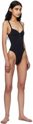 SKIMS Black Seamless Sculpt Low Back Thong Bodysuit